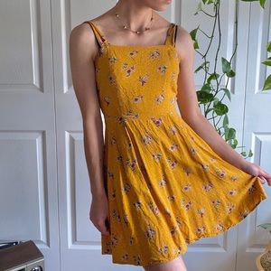 (SOLD) mustard yellow floral sundress